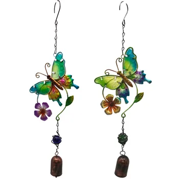 Butterfly Glass Coloured Drawing Metal Wind Chime Iron Crafts Hanging Decoration Creative Garden Pastoral Style Gift Hot Sales
Butterfly Glass Coloured Drawing Metal Wind Chime Iron Crafts Hanging Decoration Creative Garden Pastoral Style Gift Hot Sales
