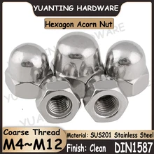 2Pcs~15Pcs DIN1587 M4 M5 M6 M8 M10 M12 SUS201 Stainless Steel Hexagon Domed Cap Nuts Acorn Nut Metric Coarse Thread
2Pcs~15Pcs DIN1587 M4 M5 M6 M8 M10 M12 SUS201 Stainless Steel Hexagon Domed Cap Nuts Acorn Nut Metric Coarse Thread