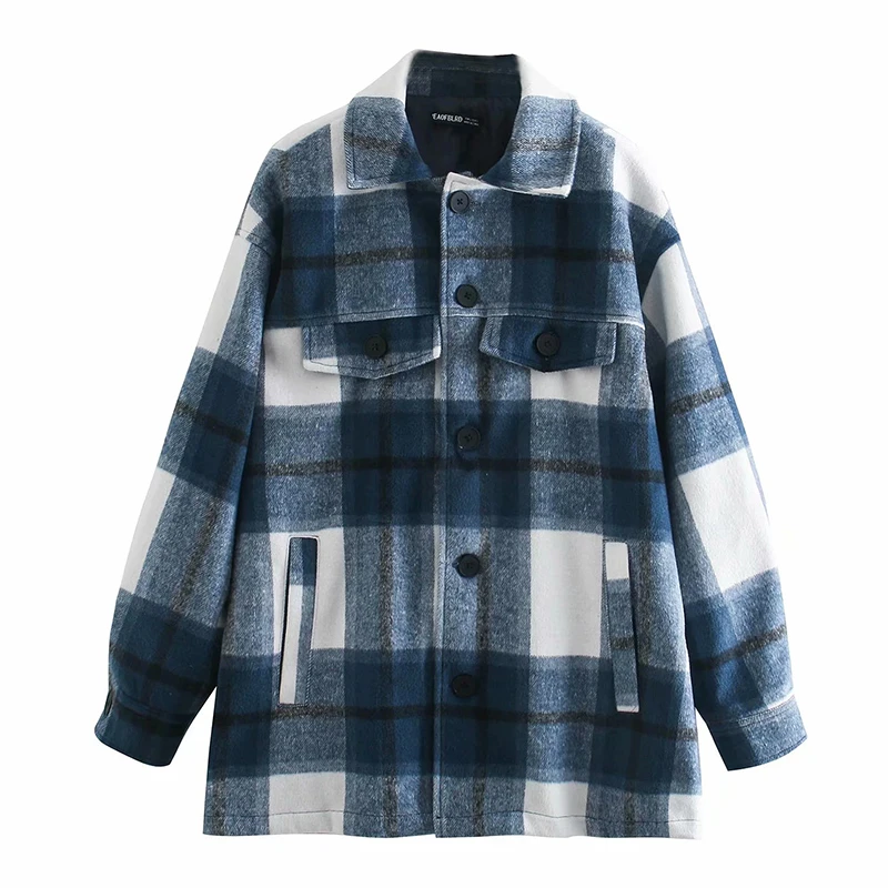 Vintage Chic Contrast Colors Patchwork Plaid Jacket Stylish Women Cotton Pockets Turn-Down Collar Coat Casual Girls Streetwear
Vintage Chic Contrast Colors Patchwork Plaid Jacket Stylish Women Cotton Pockets Turn-Down Collar Coat Casual Girls Streetwear