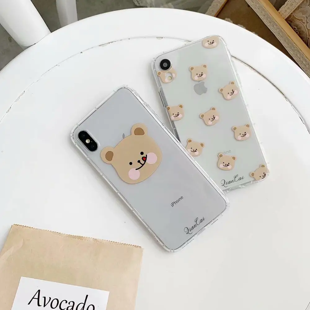 Lovely Bear Pattern Transparent Phone Cover For iPhone X XS Max XR Case For iPhone 7 8 6 6s Plus Shockproof Silicon Back Cover
Lovely Bear Pattern Transparent Phone Cover For iPhone X XS Max XR Case For iPhone 7 8 6 6s Plus Shockproof Silicon Back Cover