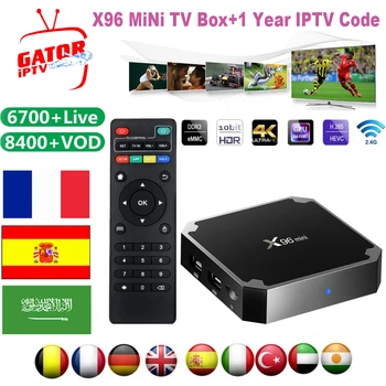 X96 Mini TV Box one Year IPTV Subscription Android 9.0 Amlogic S905W Quad Core 2.4GHz 4K HD Media Player Europe IPTV Set Top Box
X96 Mini TV Box one Year IPTV Subscription Android 9.0 Amlogic S905W Quad Core 2.4GHz 4K HD Media Player Europe IPTV Set Top Box
