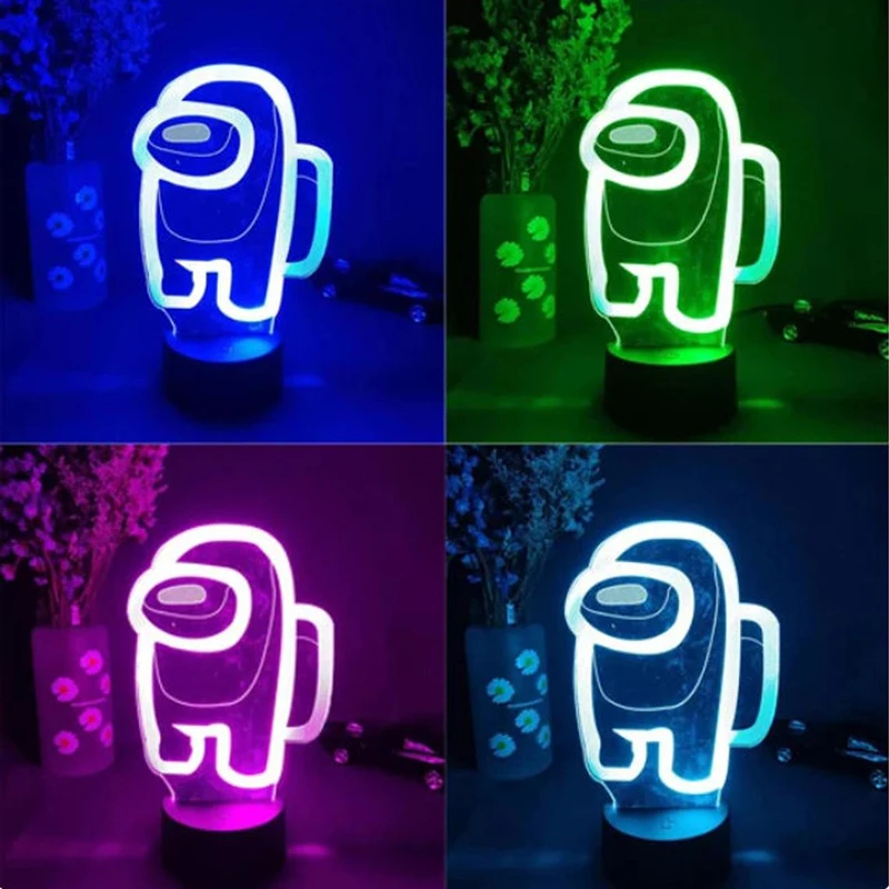 Hot Friends Game Among us LOGO 3D Illusion Desktop Lamp Coffee Table Decor LED Sensor Lights Atmosphere Bedside Night Lamps
Hot Friends Game Among us LOGO 3D Illusion Desktop Lamp Coffee Table Decor LED Sensor Lights Atmosphere Bedside Night Lamps