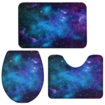 3 Pieces Bathroom Set Starry Sky Space Universe Bath Set Toilet Cover Mat Pedestal Rug Non-Slip Bathroom Rug Set
3 Pieces Bathroom Set Starry Sky Space Universe Bath Set Toilet Cover Mat Pedestal Rug Non-Slip Bathroom Rug Set
