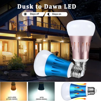 High Quality E27 Smart Light Bulb Lamp Dusk to Dawn Sensor Auto Reliable For Outdoor Hallway Pathway Garden Lighting 15W Q30
High Quality E27 Smart Light Bulb Lamp Dusk to Dawn Sensor Auto Reliable For Outdoor Hallway Pathway Garden Lighting 15W Q30