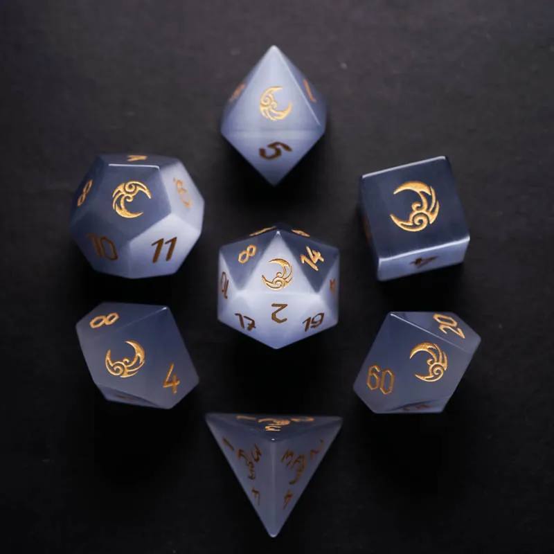 Gray Cats Platonic Geometry Dice Set Handmade Stone Magic Moon Polyhedral Dice For DND RPG COC Borad D12 Games DIY Custom Gift
Gray Cats Platonic Geometry Dice Set Handmade Stone Magic Moon Polyhedral Dice For DND RPG COC Borad D12 Games DIY Custom Gift