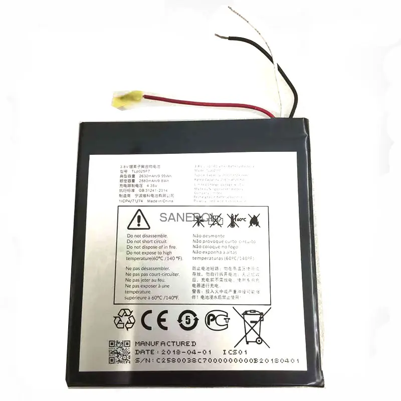 1 шт. Новый 100% высококачественный TLp025F7 аккумулятор для Alcatel TLp025F7 сменные батареи
1 шт. Новый 100% высококачественный TLp025F7 аккумулятор для Alcatel TLp025F7 сменные батареи