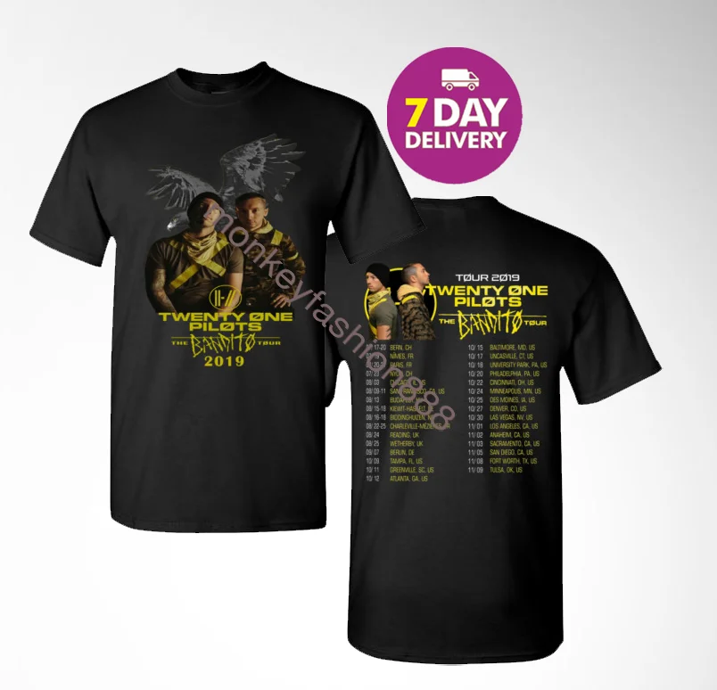 

New Twenty One Pilots 21 Pilots The Bandito Tour 2019 Dates T-Shirt