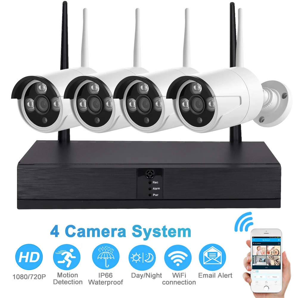 4CH 1080P HDMI Wireless NVR Wifi Security Camera System IR Outdoor Weatherproof CCTV IP Camera Video Surveillance Kit
4CH 1080P HDMI Wireless NVR Wifi Security Camera System IR Outdoor Weatherproof CCTV IP Camera Video Surveillance Kit