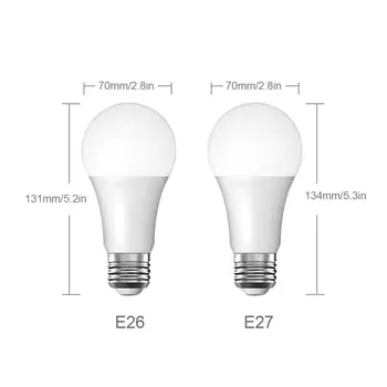 Smart Home 10W E27 E26 LED Lamp Smart WiFi Bulb Google Alexa Voice Control Light Smart WiFi Light Bulb 110V 220V Home Lighting
Smart Home 10W E27 E26 LED Lamp Smart WiFi Bulb Google Alexa Voice Control Light Smart WiFi Light Bulb 110V 220V Home Lighting