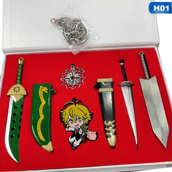 6Pcs/lot Japan Nanatsu no Taizai Dragon's Sin of Wrath Sword Keychains Anime The Seven Deadly Sins Escanor Axe Keyring Holder
6Pcs/lot Japan Nanatsu no Taizai Dragon's Sin of Wrath Sword Keychains Anime The Seven Deadly Sins Escanor Axe Keyring Holder