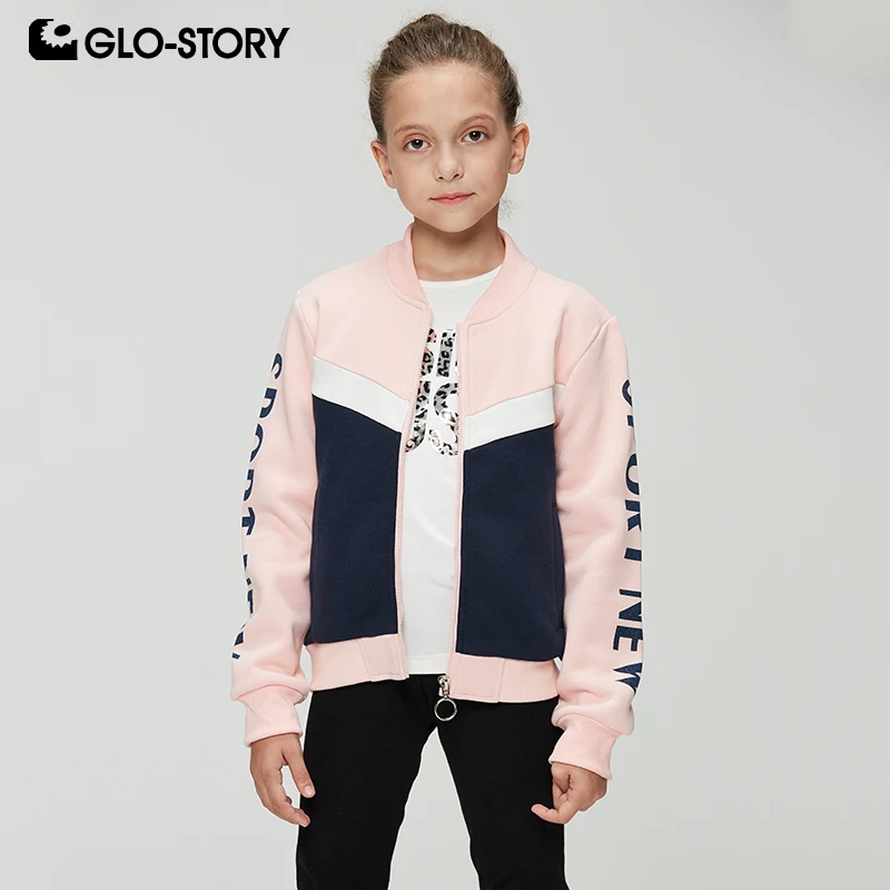 GLO-STORY Kids Girls' 2019 New Knitted Patchwork Bomber Jackets Children Outwear Full Zipper Sweatshirts Coats GPU-9382
GLO-STORY Kids Girls' 2019 New Knitted Patchwork Bomber Jackets Children Outwear Full Zipper Sweatshirts Coats GPU-9382