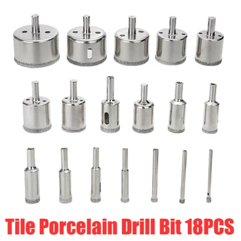 18pcs Diamond Coated Drill Bit Set Tile Marble Glass Ceramic Hole Saw Drilling Bits Power Tools 4mm-50mm
18pcs Diamond Coated Drill Bit Set Tile Marble Glass Ceramic Hole Saw Drilling Bits Power Tools 4mm-50mm