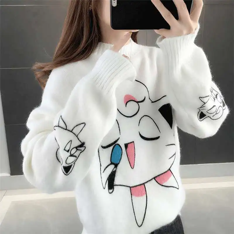 Women's round neck pullover 2020 autumn and winter New Korean version of loose foreign style base shirt Joker sweater top
Women's round neck pullover 2020 autumn and winter New Korean version of loose foreign style base shirt Joker sweater top