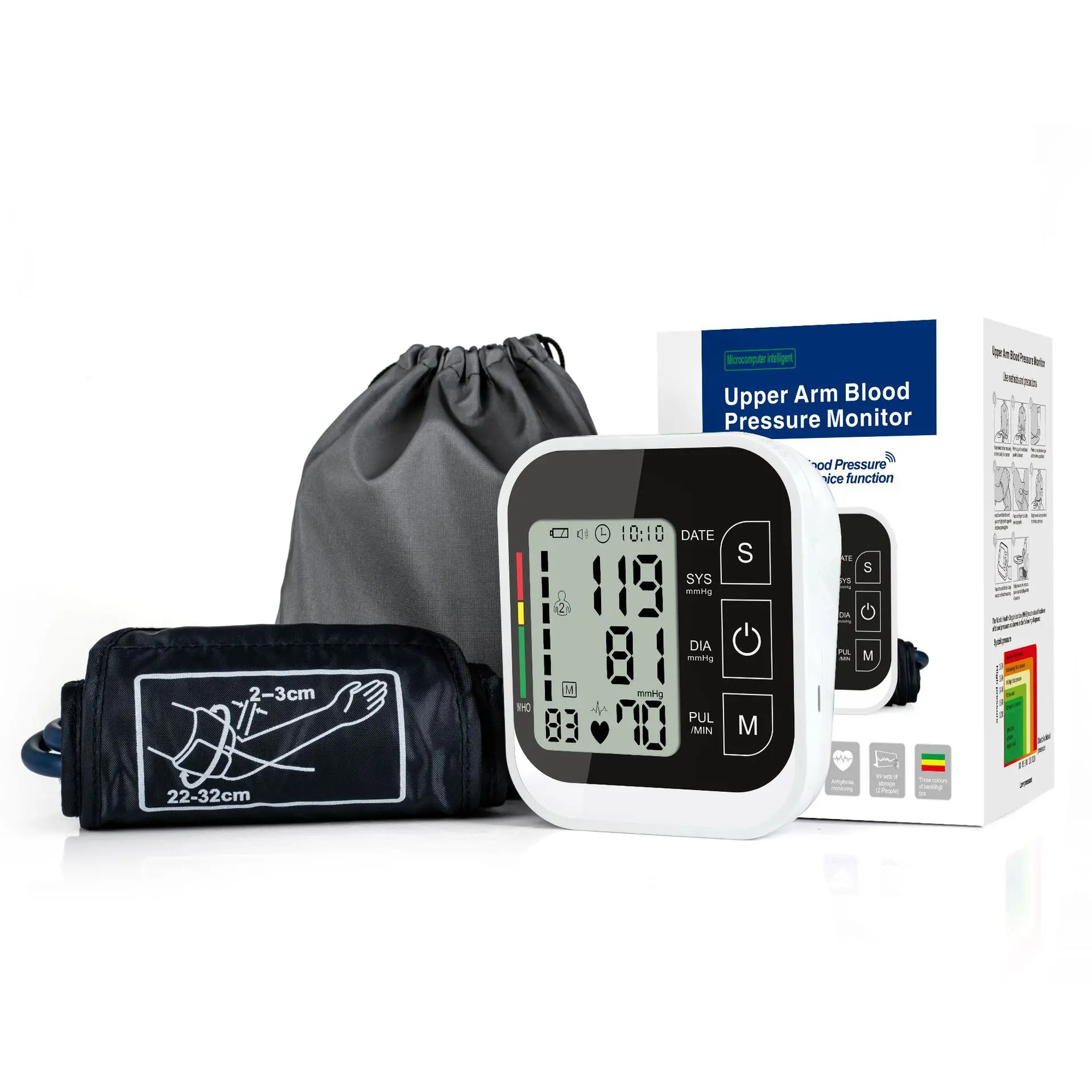 JZIKI LCD Digital Automatic Arm Blood Pressure Monitor Tonometer Meter Sphygmomanometer Portable Tensiometro Cuff Health Partner
JZIKI LCD Digital Automatic Arm Blood Pressure Monitor Tonometer Meter Sphygmomanometer Portable Tensiometro Cuff Health Partner