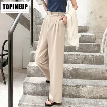Loose High-Waisted Wide Leg Long Pants Solid Color Have Personality All-match Commute Comfortable Pant For Ladies Popular
Loose High-Waisted Wide Leg Long Pants Solid Color Have Personality All-match Commute Comfortable Pant For Ladies Popular