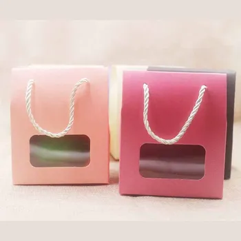 10 pcs Kraft Paper Box with Window with Handle Box with String Packing Box Gift Box Heart Color
10 pcs Kraft Paper Box with Window with Handle Box with String Packing Box Gift Box Heart Color
