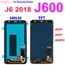 Écran tactile LCD Super AMOLED de remplacement, 100% pouces, pour Samsung Galaxy J6 5.6 J600 J600F J600FN, 2018 testé=