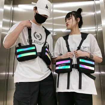 Unisex Chest Rig Bag Tactical Streetwear Chest Bag Functional Reflective Hip Hop Vest BagsTwo Pockets Harness Chest Rig Pack
Unisex Chest Rig Bag Tactical Streetwear Chest Bag Functional Reflective Hip Hop Vest BagsTwo Pockets Harness Chest Rig Pack