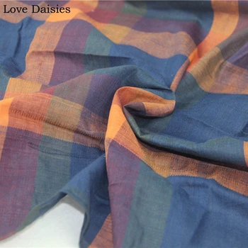 COLOR BLUE ORANGE Big Lattice Check Printed 100% Gauze of Cotton Thin Fabric for DIY Handwork Summer Shirt Dress Blouse
COLOR BLUE ORANGE Big Lattice Check Printed 100% Gauze of Cotton Thin Fabric for DIY Handwork Summer Shirt Dress Blouse