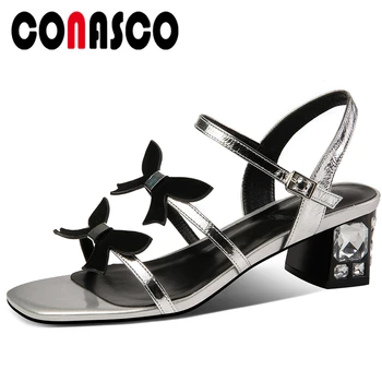 CONASCO Women Sandals Fashion Concise Casual Crystal High Heels Shoes Appliques Peep Toe Sandals Woman New Genuine Leather Pumps
CONASCO Women Sandals Fashion Concise Casual Crystal High Heels Shoes Appliques Peep Toe Sandals Woman New Genuine Leather Pumps