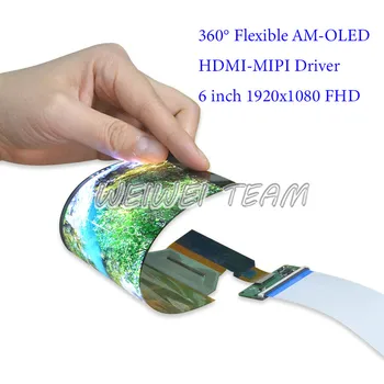 1920x1080 FHD 6 inch Flexible AMOLED Display OLED Rollable Curved Screen IPS LCD Module Bendable -Mipi Driver Board
1920x1080 FHD 6 inch Flexible AMOLED Display OLED Rollable Curved Screen IPS LCD Module Bendable -Mipi Driver Board