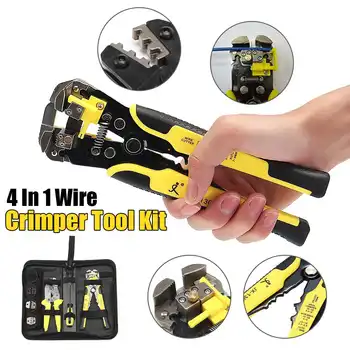 Multifunction Crimping Tools 4 In 1 Wire Crimper Emgineering Ratchet Terminal Wire Stripper Cable Cutter Hand Tools Set
Multifunction Crimping Tools 4 In 1 Wire Crimper Emgineering Ratchet Terminal Wire Stripper Cable Cutter Hand Tools Set