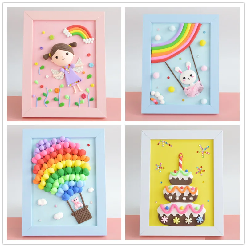 Children DIY Hand Workshop Educational 3D Frame Clay Painting Colored Clay Material Box 5-10-Year-Old GIRL'S And BOY'S Toy
Children DIY Hand Workshop Educational 3D Frame Clay Painting Colored Clay Material Box 5-10-Year-Old GIRL'S And BOY'S Toy