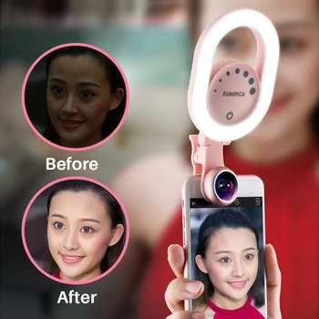 Zorrlla Live Stream Selfie Light Wide Angle Lens Clip-on Rechargeable LED Ring for iPhone X/8/7 Plus Smartphone Tablet
Zorrlla Live Stream Selfie Light Wide Angle Lens Clip-on Rechargeable LED Ring for iPhone X/8/7 Plus Smartphone Tablet