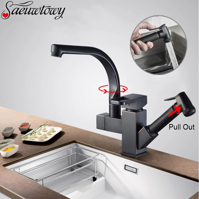 Saeuwtowy Black Kitchen Sink Faucet Pull Out Copper Hot And Cold Dishwasher 360 Rotating Sink Faucet Basin Faucet
Saeuwtowy Black Kitchen Sink Faucet Pull Out Copper Hot And Cold Dishwasher 360 Rotating Sink Faucet Basin Faucet