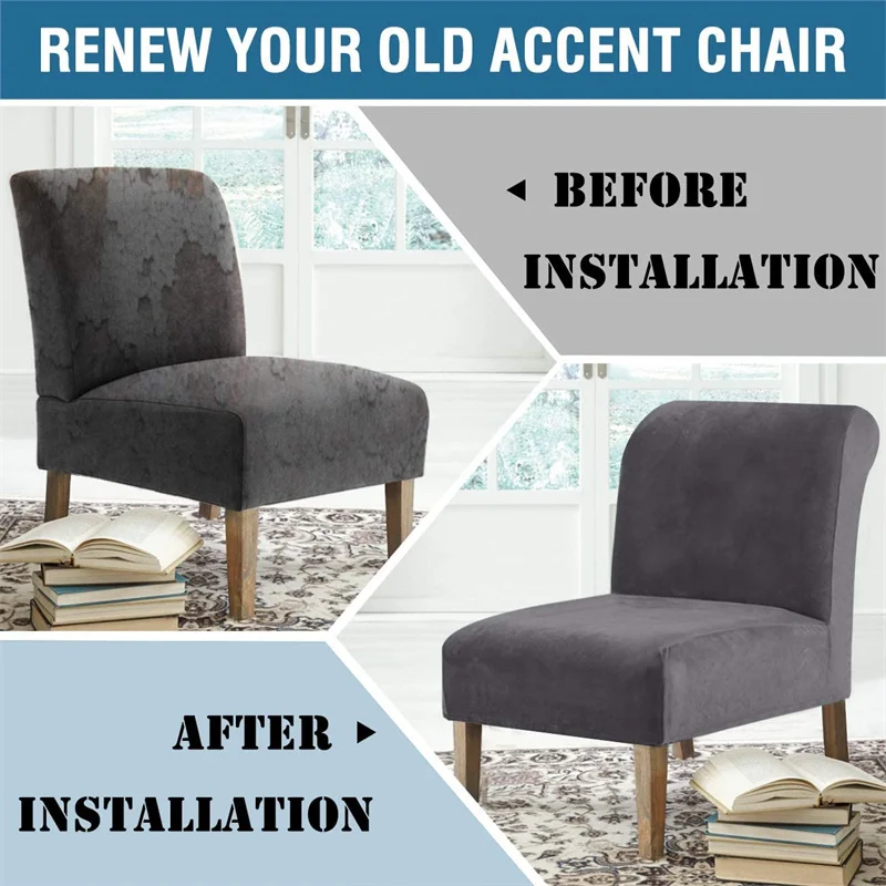 Housse de protection de chaise sans accoudoirs en velours, pour canapé simple, extensible, moderne, pour la maison Housse de protection de chaise sans accoudoirs en velours, pour canapé simple, extensible, moderne, pour la maison