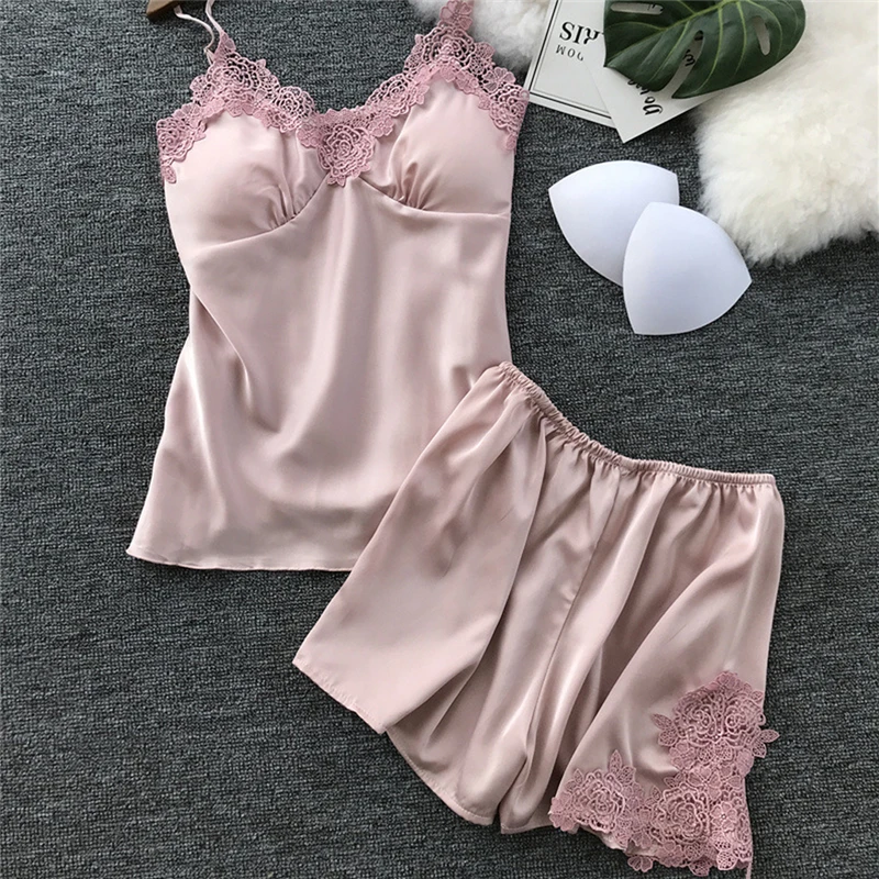 2pcs Fashion Women Sexy Lingerie Satin Lace Pajamas Set Elegant Sleeveless Sleepwear Top and Shorts night suit PJ Underwear
2pcs Fashion Women Sexy Lingerie Satin Lace Pajamas Set Elegant Sleeveless Sleepwear Top and Shorts night suit PJ Underwear