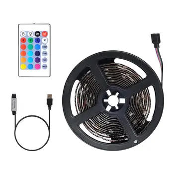 DC 5V 5050 RGB Strip Light USB Powered Flexible Light Kit With Romote Controller For TV Bedroom Kitchen Lighting
DC 5V 5050 RGB Strip Light USB Powered Flexible Light Kit With Romote Controller For TV Bedroom Kitchen Lighting