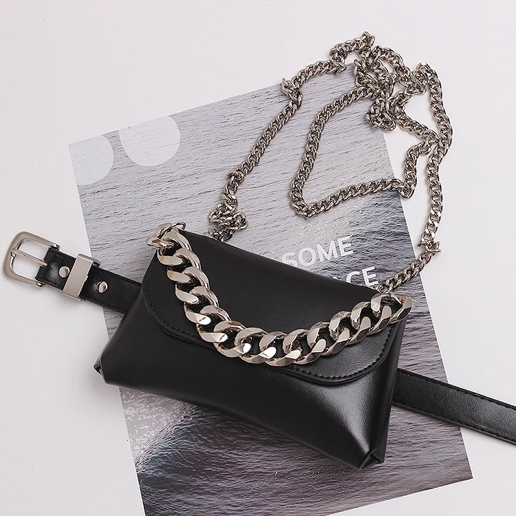 Autumn European Design WIde Metal Chain Decorated PU Waist Belts Detachable Female Multi-functional Flap Leather Shoulder Bag
Autumn European Design WIde Metal Chain Decorated PU Waist Belts Detachable Female Multi-functional Flap Leather Shoulder Bag