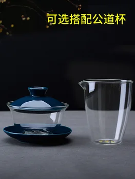 Heat resistant glass cover bowl tea cup ceramic kungfu tureen set large thickened hand grasping teapot teacup tea ceremony
Heat resistant glass cover bowl tea cup ceramic kungfu tureen set large thickened hand grasping teapot teacup tea ceremony