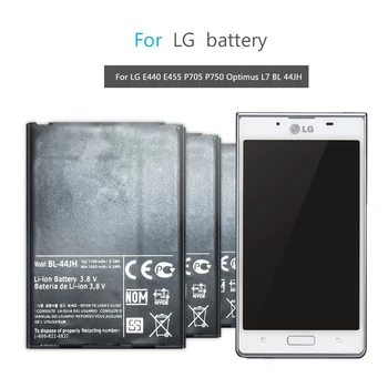 BL-44JH Mobile Phone Battery For LG Optimus P705 L4 E440 E460 P700 LS860 MS770 LG730 US730 Replacement Battery BL 44JH 1700mAh
BL-44JH Mobile Phone Battery For LG Optimus P705 L4 E440 E460 P700 LS860 MS770 LG730 US730 Replacement Battery BL 44JH 1700mAh