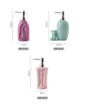Three capacity style creative candy-colored ceramic lotion bottle press bottle hand sanitizer shower gel bottle home hotel club
Three capacity style creative candy-colored ceramic lotion bottle press bottle hand sanitizer shower gel bottle home hotel club