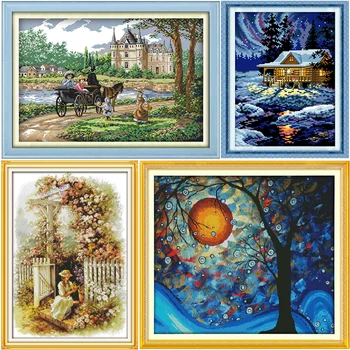Cross Stitch Kits Classial Scenery Pattern DMC Counted Stamped Cross-Stitch DIY Sewing Handwork Embroidery Needlework Sets
Cross Stitch Kits Classial Scenery Pattern DMC Counted Stamped Cross-Stitch DIY Sewing Handwork Embroidery Needlework Sets