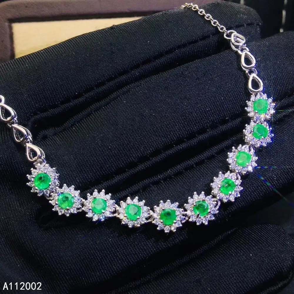 KJJEAXCMY fine jewelry natural Emerald 925 sterling silver new women gemstone hand bracelet support test luxury noble
KJJEAXCMY fine jewelry natural Emerald 925 sterling silver new women gemstone hand bracelet support test luxury noble