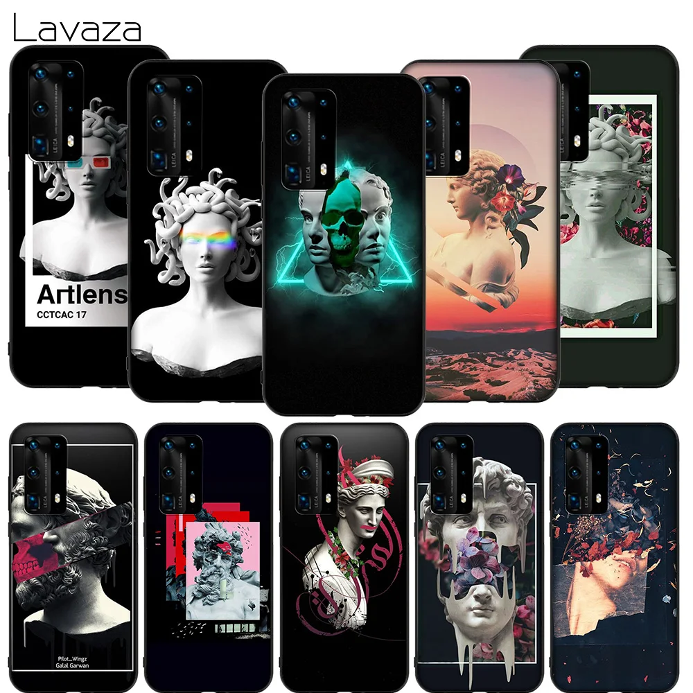 Чехол Lavaza Medusa Vaporwave Glitch для Huawei P8 P9 P10 P20 P30 Y6 Y7 Y9 Lite Pro P Smart Nova 2i 3i Mini 2017 2018 | Мобильные