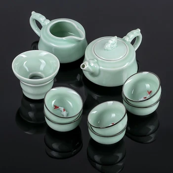 Set for the tea ceremony "Dragon", 9 items: teapot 200 ml, 6 cups 30 ml, chahai 150 ml, sieve
Set for the tea ceremony "Dragon", 9 items: teapot 200 ml, 6 cups 30 ml, chahai 150 ml, sieve