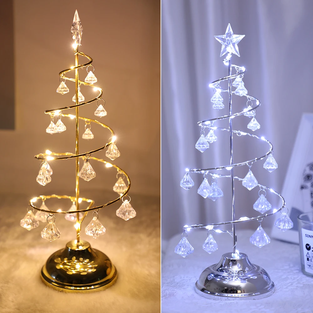 LED Crystal Tree Light Battery Operated Gold Silver Color with Clear Diamond Shape Artificial Lamp Table For Home Xmas Decor D30
LED Crystal Tree Light Battery Operated Gold Silver Color with Clear Diamond Shape Artificial Lamp Table For Home Xmas Decor D30