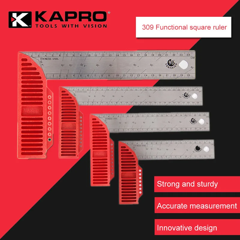 KAPRO 20/25/30/40cm multifunction level ruler With Handle High Accuracy Marking Straight Ruler Stainless Steel Measuring Tools
KAPRO 20/25/30/40cm multifunction level ruler With Handle High Accuracy Marking Straight Ruler Stainless Steel Measuring Tools