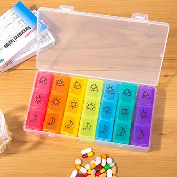 HOT SALE!!! 21 Grids Seven Day Pills Box Medicine Case Storage Divider Dispenser Rainbow Color Separate Compartment PP Organizer
HOT SALE!!! 21 Grids Seven Day Pills Box Medicine Case Storage Divider Dispenser Rainbow Color Separate Compartment PP Organizer