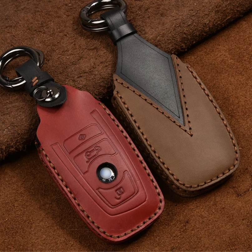 Retro Handmade Genuine Leather Smart Car Key Cover Case Bag Keychain for BMW 1 3 5 7 Series X3 X4 320Li 525Li 525Li
Retro Handmade Genuine Leather Smart Car Key Cover Case Bag Keychain for BMW 1 3 5 7 Series X3 X4 320Li 525Li 525Li