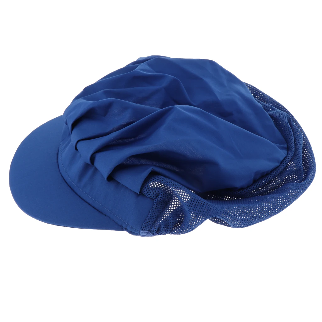 2Pcs Dark Blue Half Mesh Men Women Chef Hat Adjustable Elastic Cooking Catering Cap Breathable Hats Workshop Uniforms Caps 2Pcs Dark Blue Half Mesh Men Women Chef Hat Adjustable Elastic Cooking Catering Cap Breathable Hats Workshop Uniforms Caps