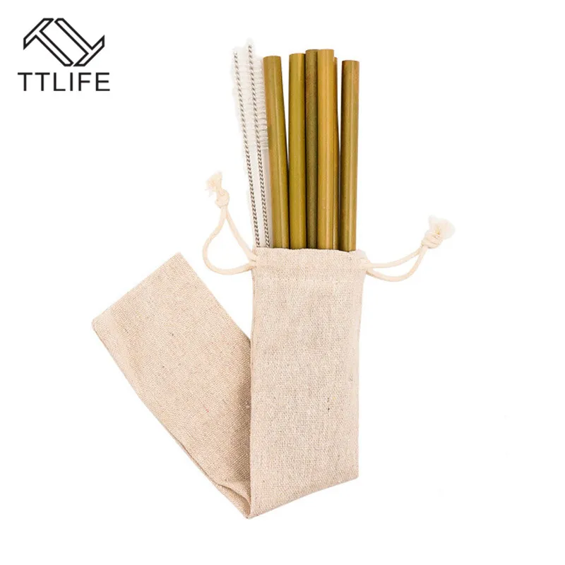 TTLIFE 6Pcs Natural Organic Bamboo Straw Set Eco Friendly Bamboo Straw Reusable Drinking Straws with Straw Case Brush 8inch
TTLIFE 6Pcs Natural Organic Bamboo Straw Set Eco Friendly Bamboo Straw Reusable Drinking Straws with Straw Case Brush 8inch