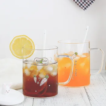 Cute Creative Glass Mug with Spoon Transparent Simple Girl Juice Coffee Cocktail Cup Drinkware Creative Home Container MM60BLB
Cute Creative Glass Mug with Spoon Transparent Simple Girl Juice Coffee Cocktail Cup Drinkware Creative Home Container MM60BLB
