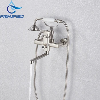 Nickl Telephone Shape Wall Mount Bathtub Faucet 2 Handle Spout and Hand Shower Widespread Roman Bath Shower Tap Mixer Water
Nickl Telephone Shape Wall Mount Bathtub Faucet 2 Handle Spout and Hand Shower Widespread Roman Bath Shower Tap Mixer Water