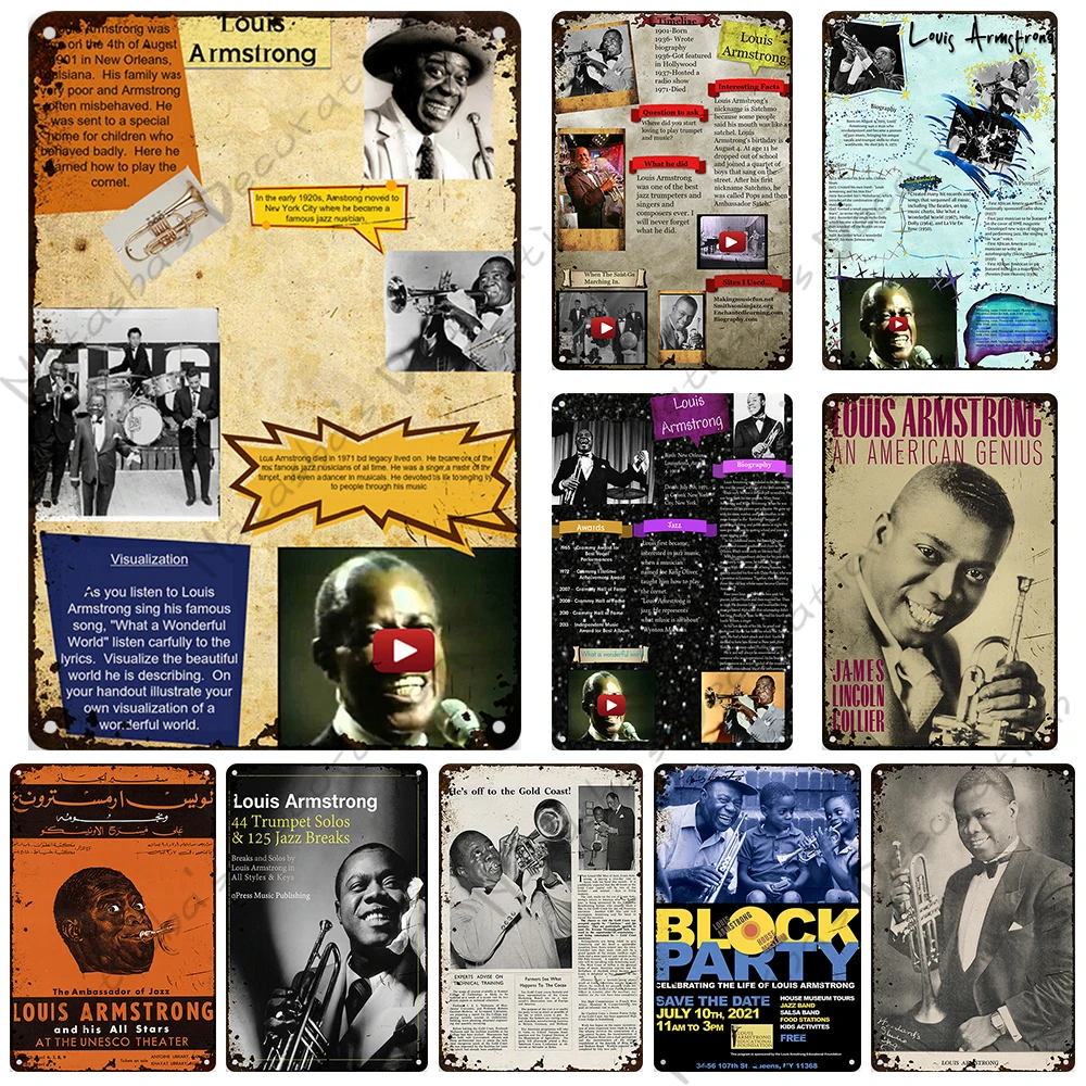 Металлический плакат Louis Armstrong, винтажный музыкальный металлический плакат, джаз, бар, кафе, металлические плакаты, металлическая настенная пластина, промышленный Декор
Металлический плакат Louis Armstrong, винтажный музыкальный металлический плакат, джаз, бар, кафе, металлические плакаты, металлическая настенная пластина, промышленный Декор
