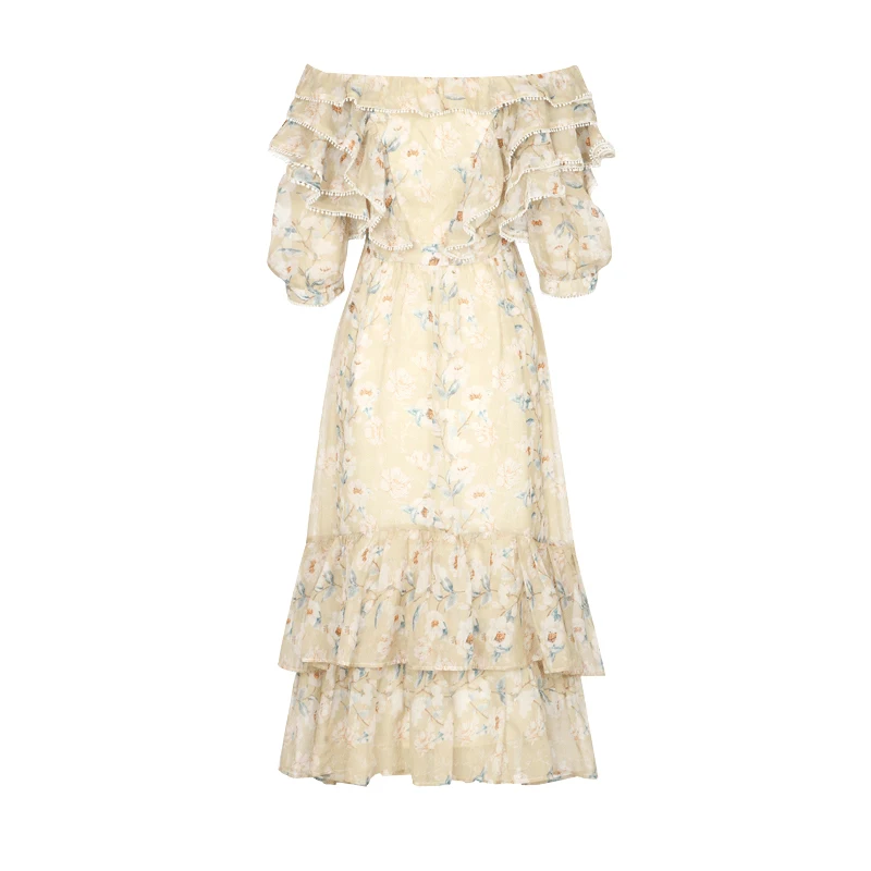 YOSIMI Print Dress Slash Neck Off The Shoulder Dress 2019 Summer High Quality Midi Elegant Chiffon Tunic Mid-Calf Fit and Flare
YOSIMI Print Dress Slash Neck Off The Shoulder Dress 2019 Summer High Quality Midi Elegant Chiffon Tunic Mid-Calf Fit and Flare